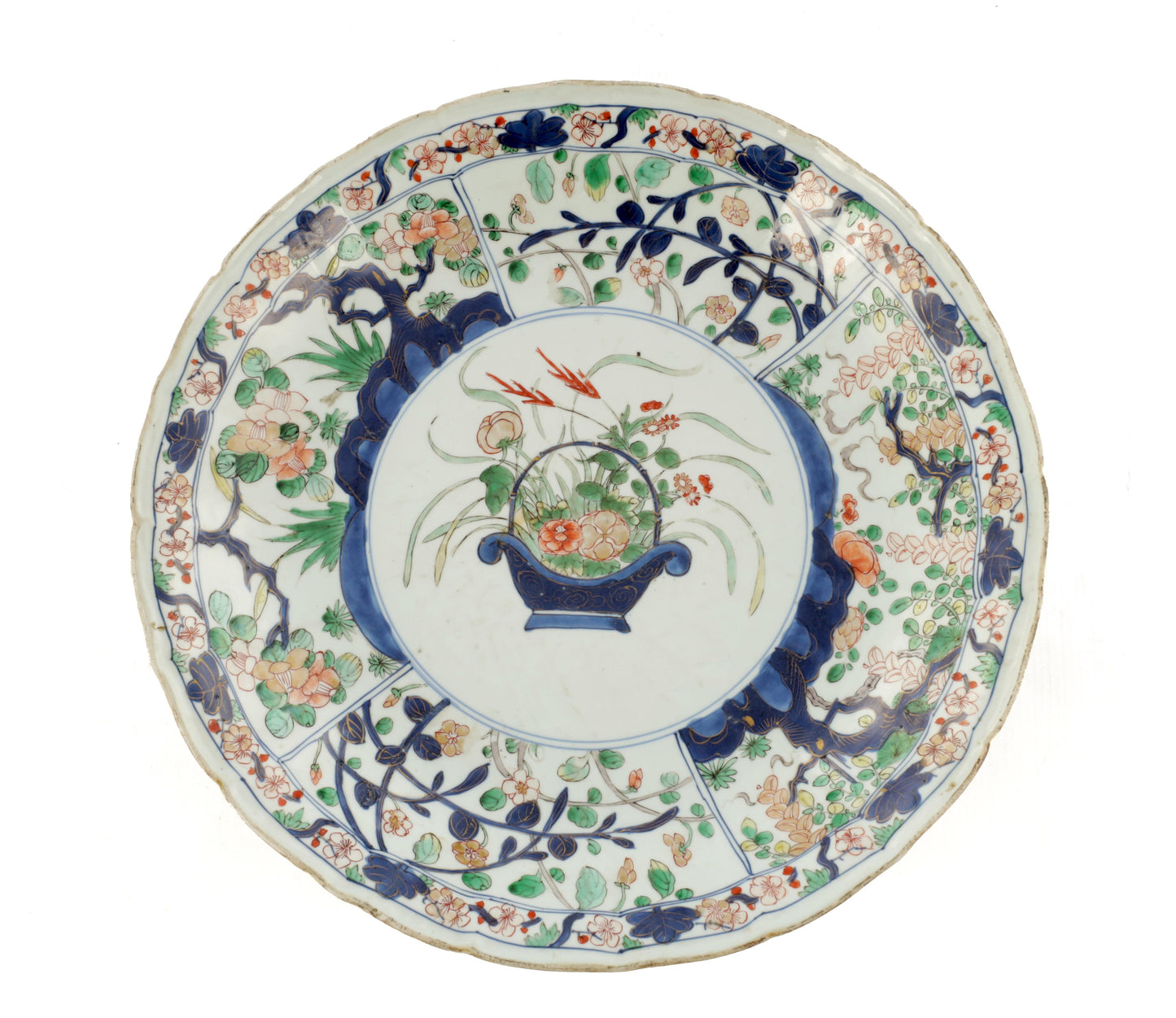 CHINESE KANGXI PERIOD FAMILLE VERTE IMARI CHARGER 14 Inch Diameter
