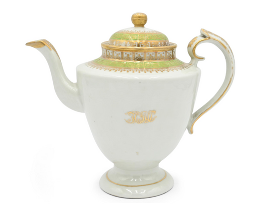 Chinese Export 19th Century American Market Lidded Tea Pot, Likely Boston