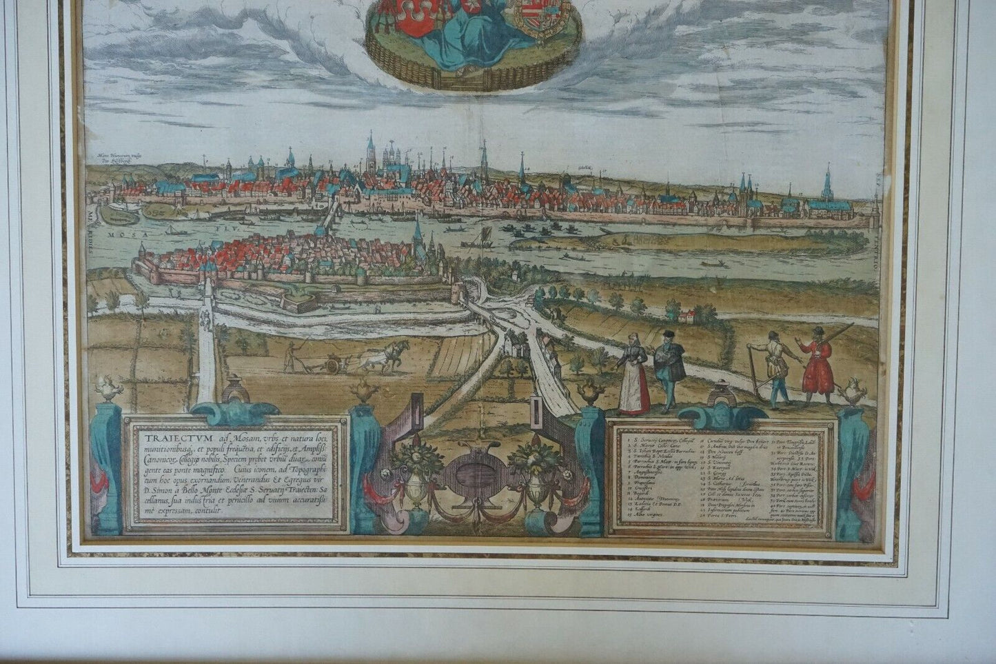16th C Birdseye Map CIVITATES ORBIS TERRARUM MAASTRICHT Holland 1575 Author BRAUN GEORG
