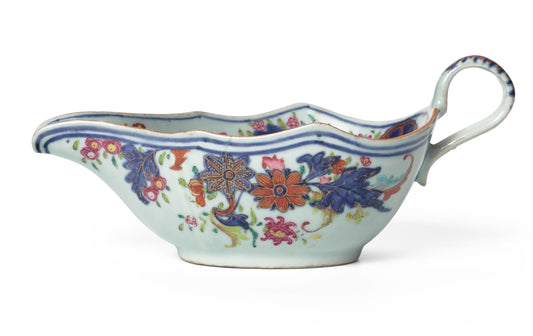 18th Century TOBACCO LEAF' SAUCEBOAT Qianlong period, circa 1760-1780