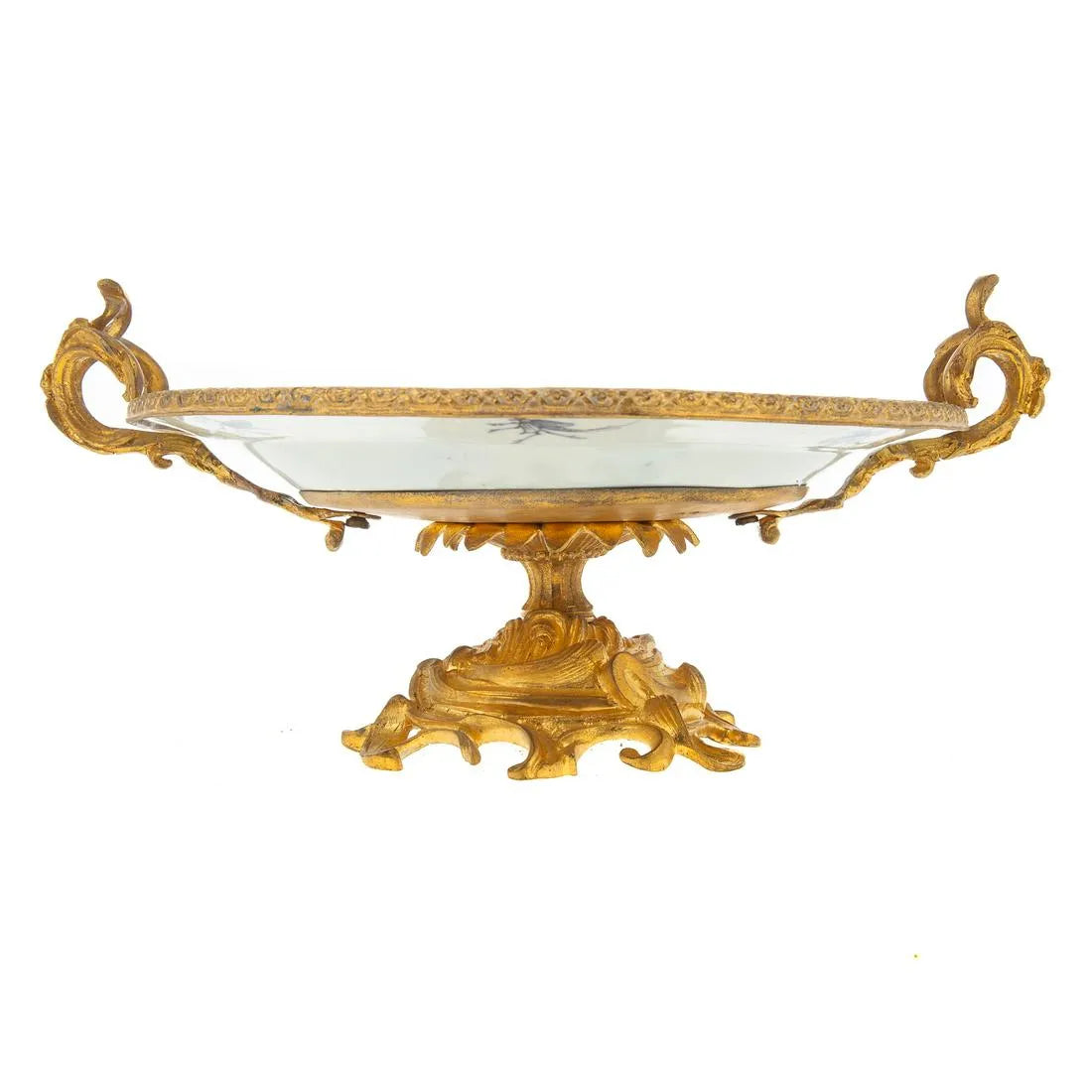 Authenticated Chinese Export 1735 Cornelis Pronk Dame Au Parasol Imari Plate Ormolu Mounts