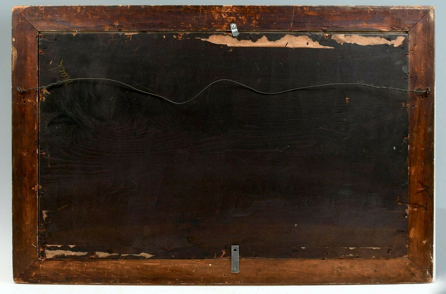 19th Century Mountain Valley Landscape Possibly Hudson River Valley Oil on Board