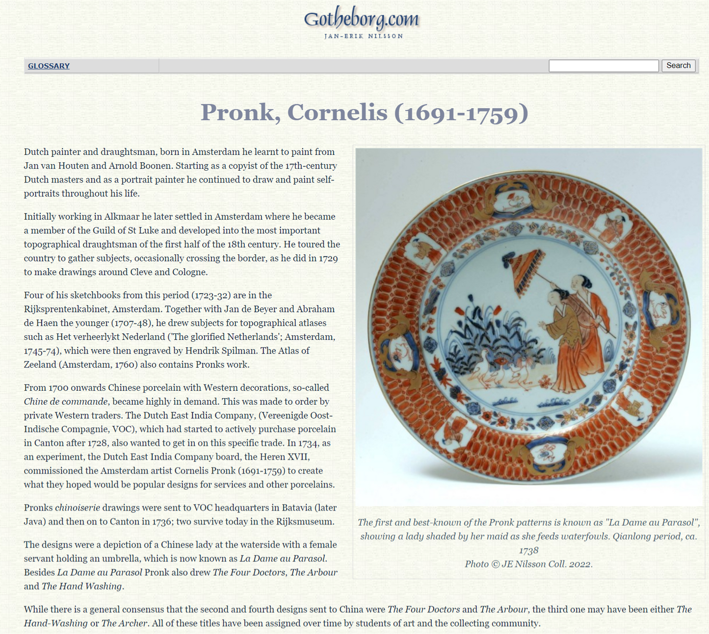 Authenticated Chinese Export 1735 Cornelis Pronk Dame Au Parasol Imari Plate Ormolu Mounts
