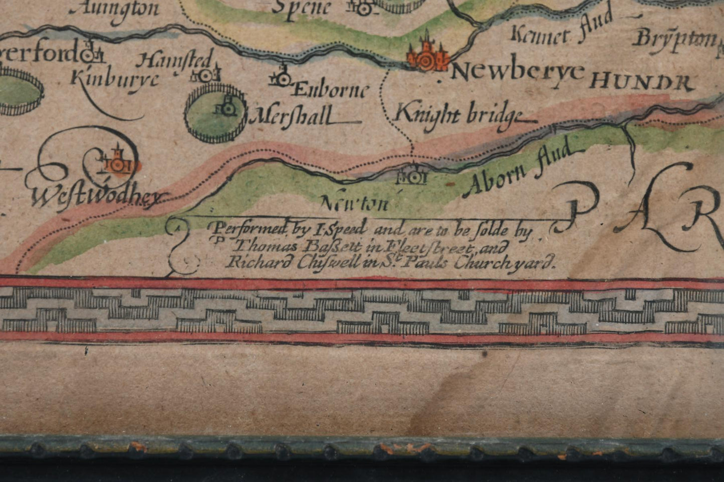 17TH CENTURY JOHN SPEED BARKSHIRE ENGLAND DESCRIBED MAP