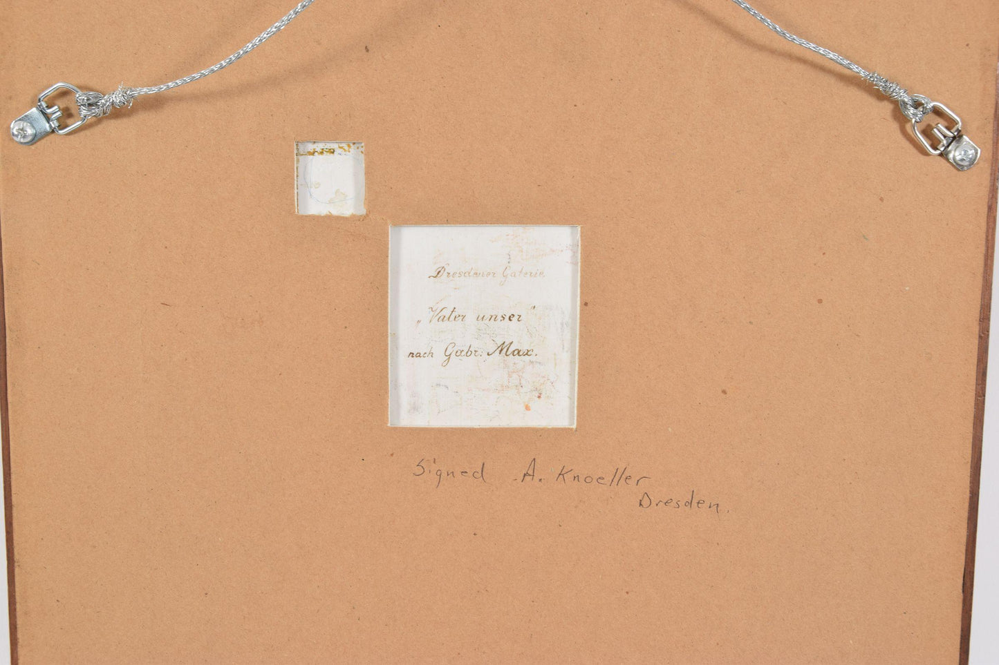 KPM Porcelain Plaque Young Girl in Prayer After Gabriel Max Signed A. Knoeller