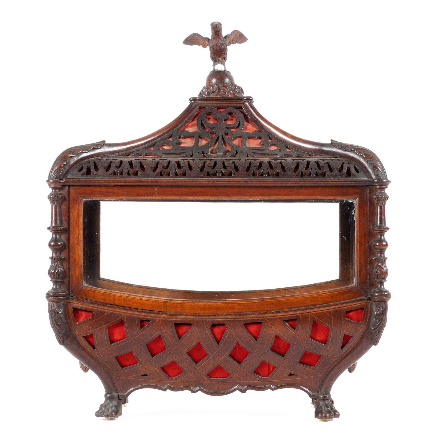 18th Century English Reliquary Vitrine Keepsake Display 29 Inches in Height