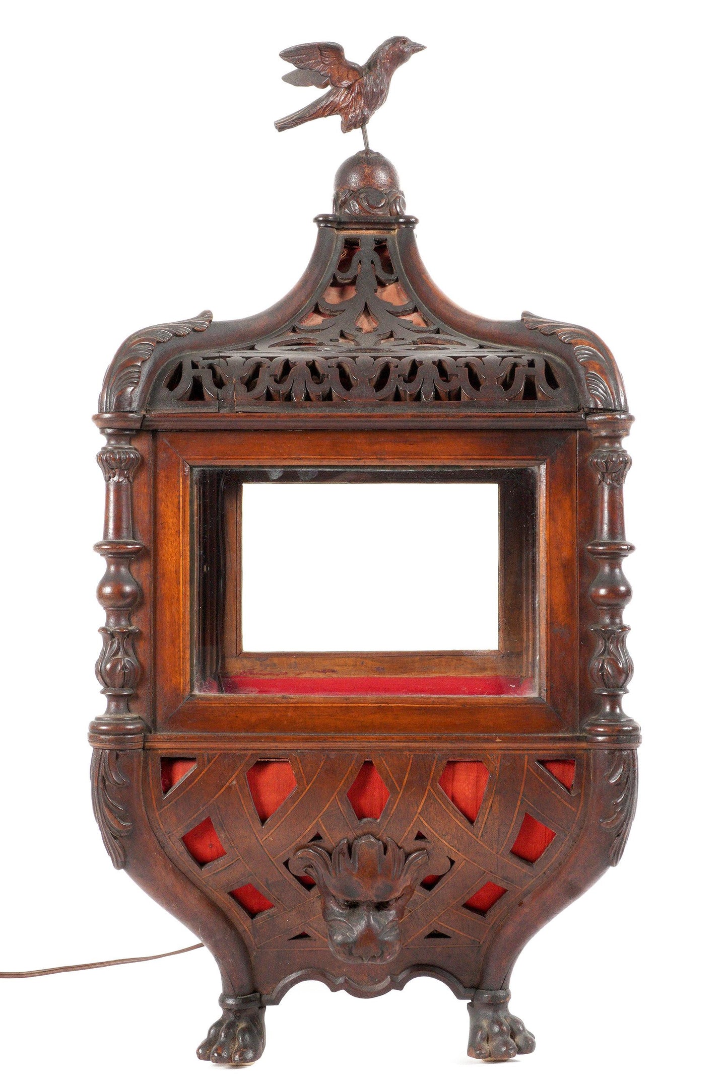 18th Century English Reliquary Vitrine Keepsake Display 29 Inches in Height