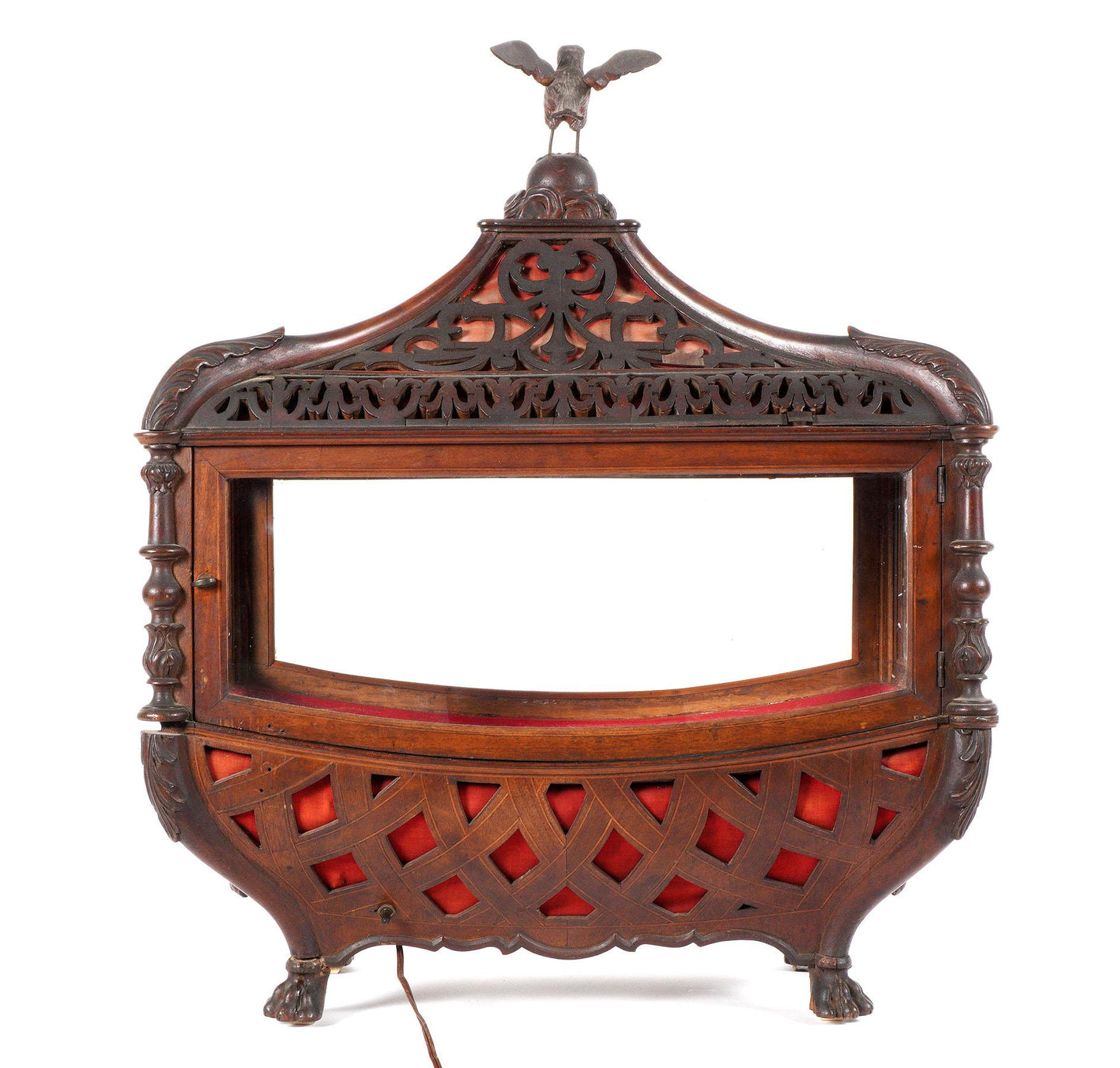 18th Century English Reliquary Vitrine Keepsake Display 29 Inches in Height