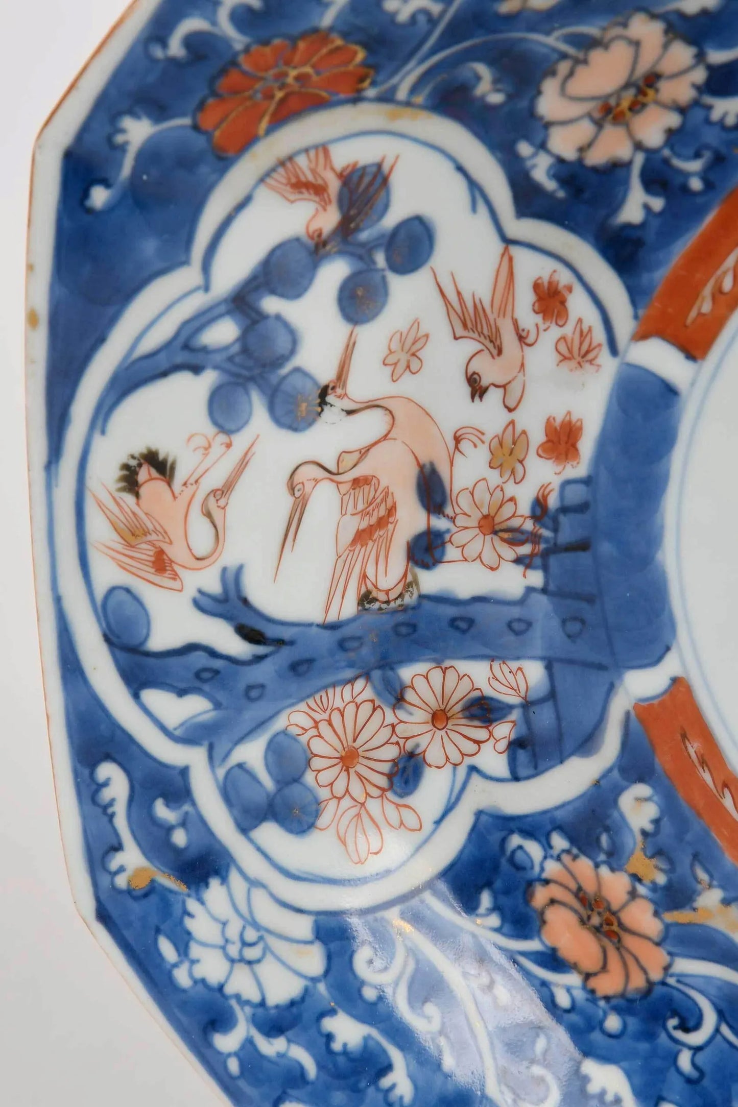 18th Century Chinese Export Armorial Charger 11 1/2 Inches for French Market "Corbeau"
