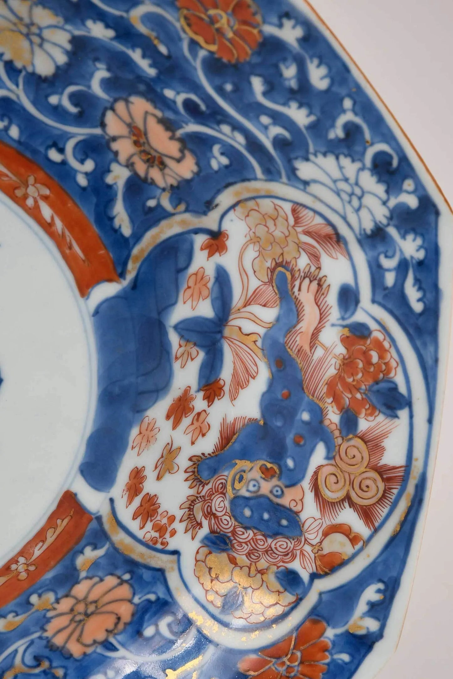 18th Century Chinese Export Armorial Charger 11 1/2 Inches for French Market "Corbeau"