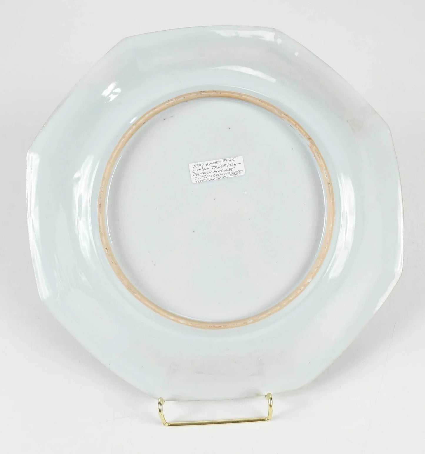 18th Century Chinese Export Armorial Charger 11 1/2 Inches for French Market "Corbeau"