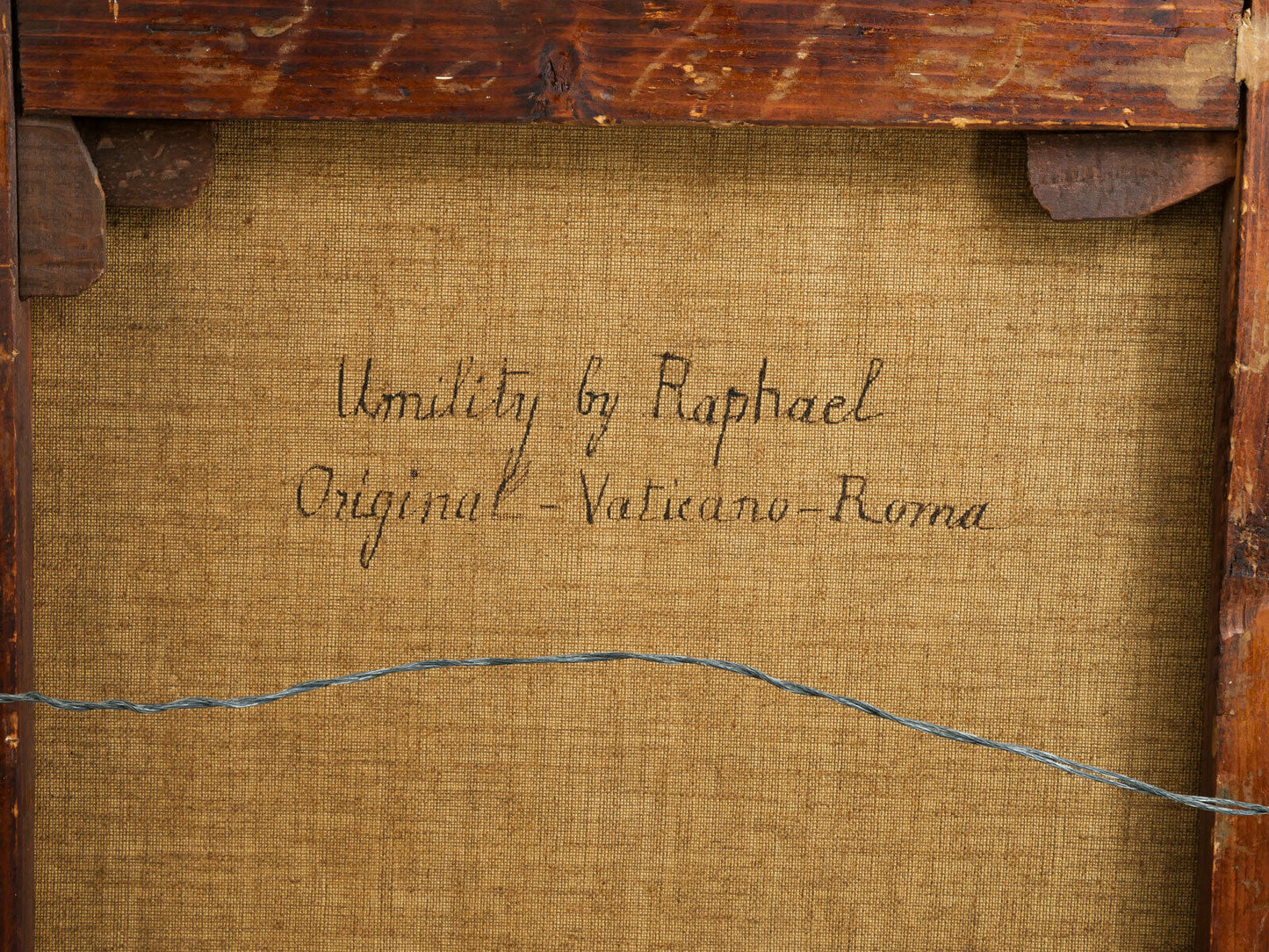 COMITAS PAINTING AFTER RAPHAEL 19thC ROMAN SCHOOL Oil on Canvas 25x13.75