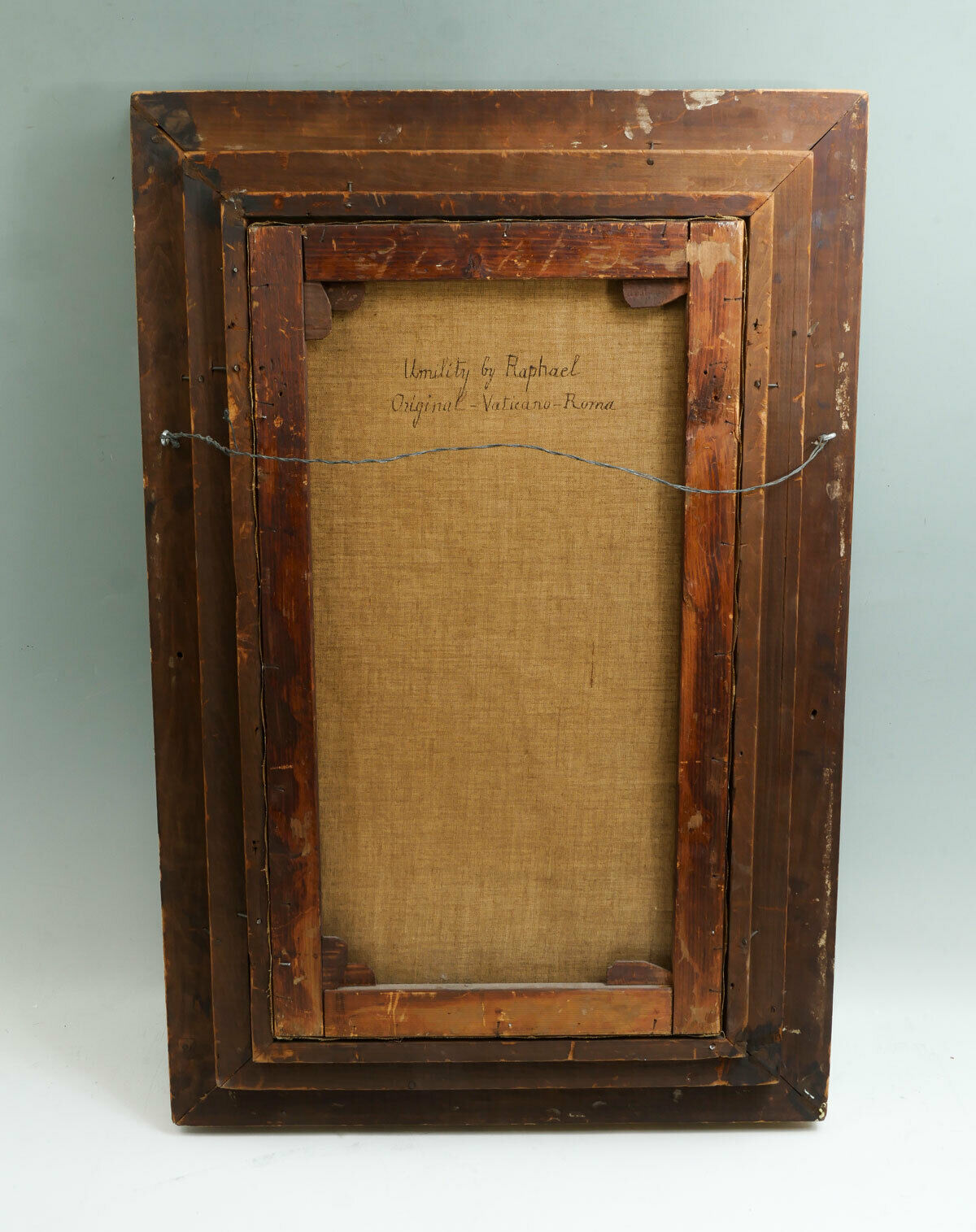 COMITAS PAINTING AFTER RAPHAEL 19thC ROMAN SCHOOL Oil on Canvas 25x13.75