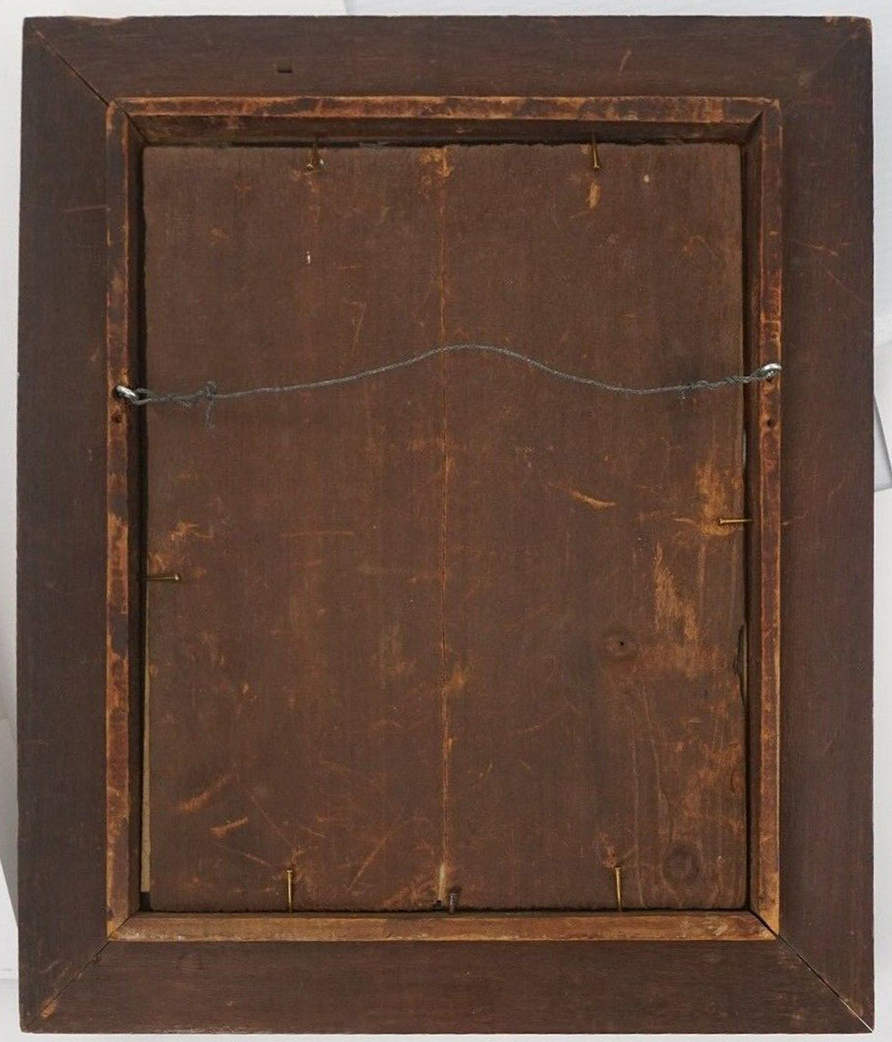 US 20th President James A. Garfield 19th Century Oil on metal painting. Unsigned