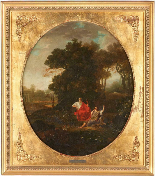 Telemachus and Mentor by Jacques Antoine Vallin (Paris, 1760-1831) oil on canvas