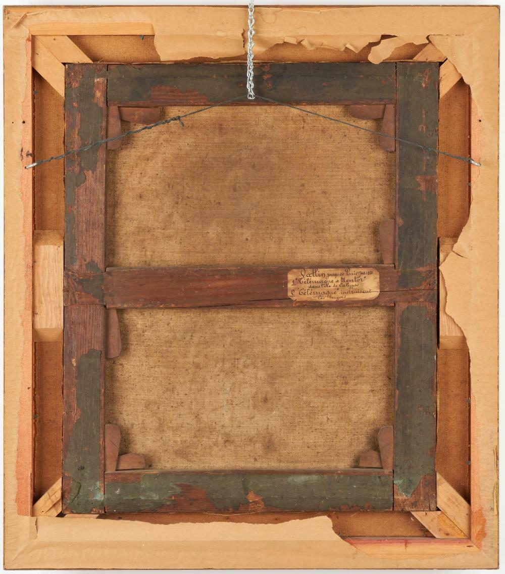 Telemachus and Mentor by Jacques Antoine Vallin (Paris, 1760-1831) oil on canvas