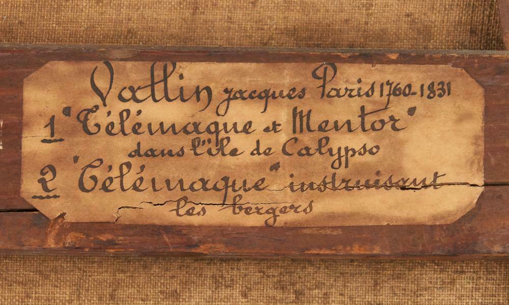 Telemachus and Mentor by Jacques Antoine Vallin (Paris, 1760-1831) oil on canvas