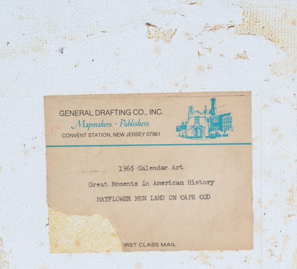 Mayflower Men Land on Cape Cod by Kenneth Riley Original Signed Painting