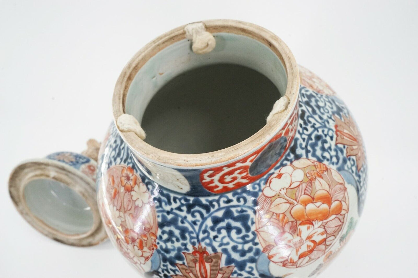 Japanese Imari 18th Century Circa 1700 Covered Baluster Vase 20 Inches in Height