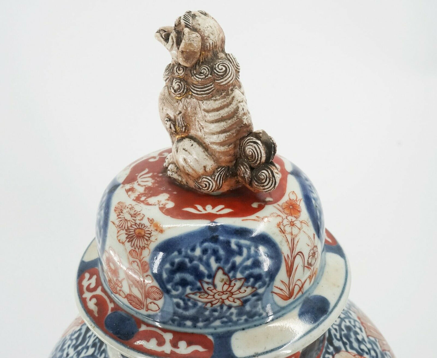 Japanese Imari 18th Century Circa 1700 Covered Baluster Vase 20 Inches in Height