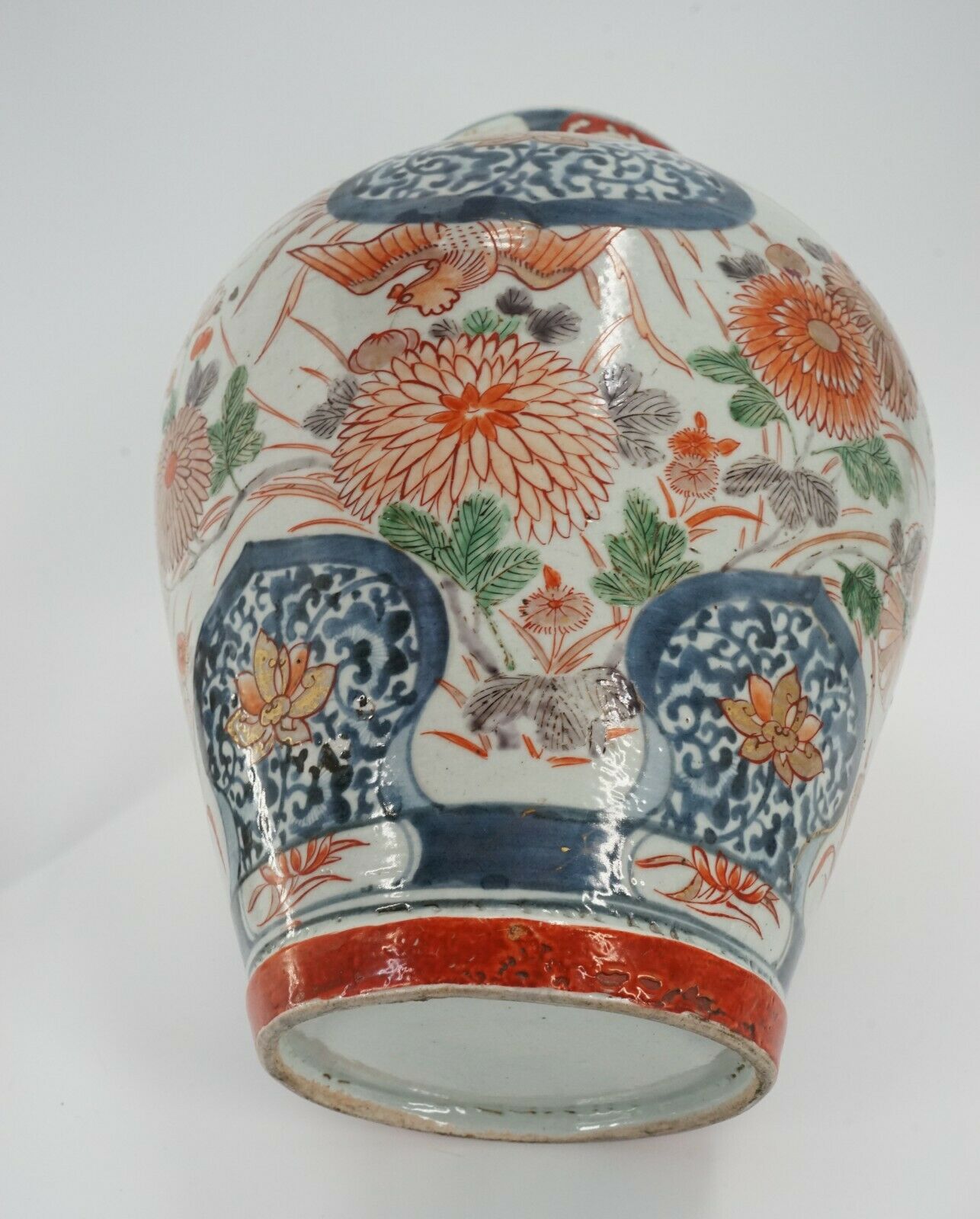 Japanese Imari 18th Century Circa 1700 Covered Baluster Vase 20 Inches in Height