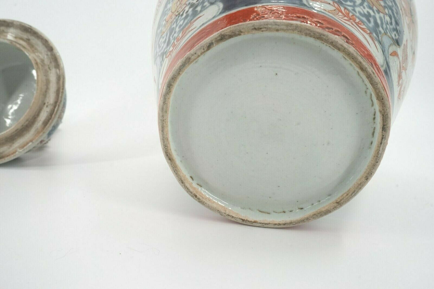 Japanese Imari 18th Century Circa 1700 Covered Baluster Vase 20 Inches in Height