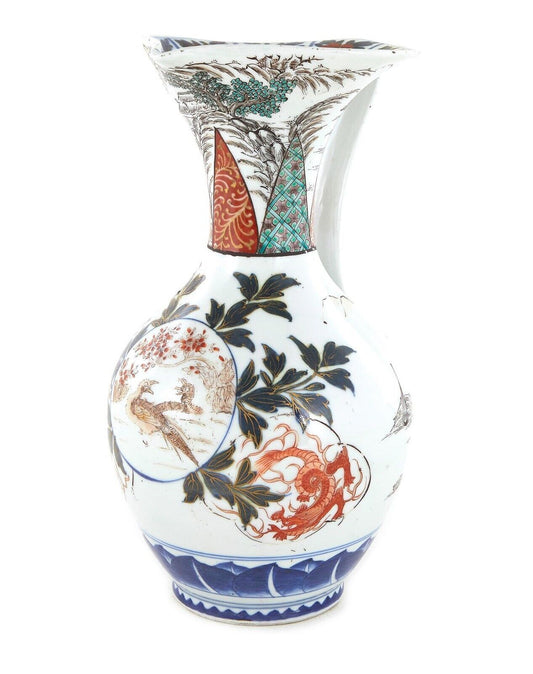 Japanese Edo Imari 18th Century Circa 1700 Pitcher Jug 13 Inches in Height