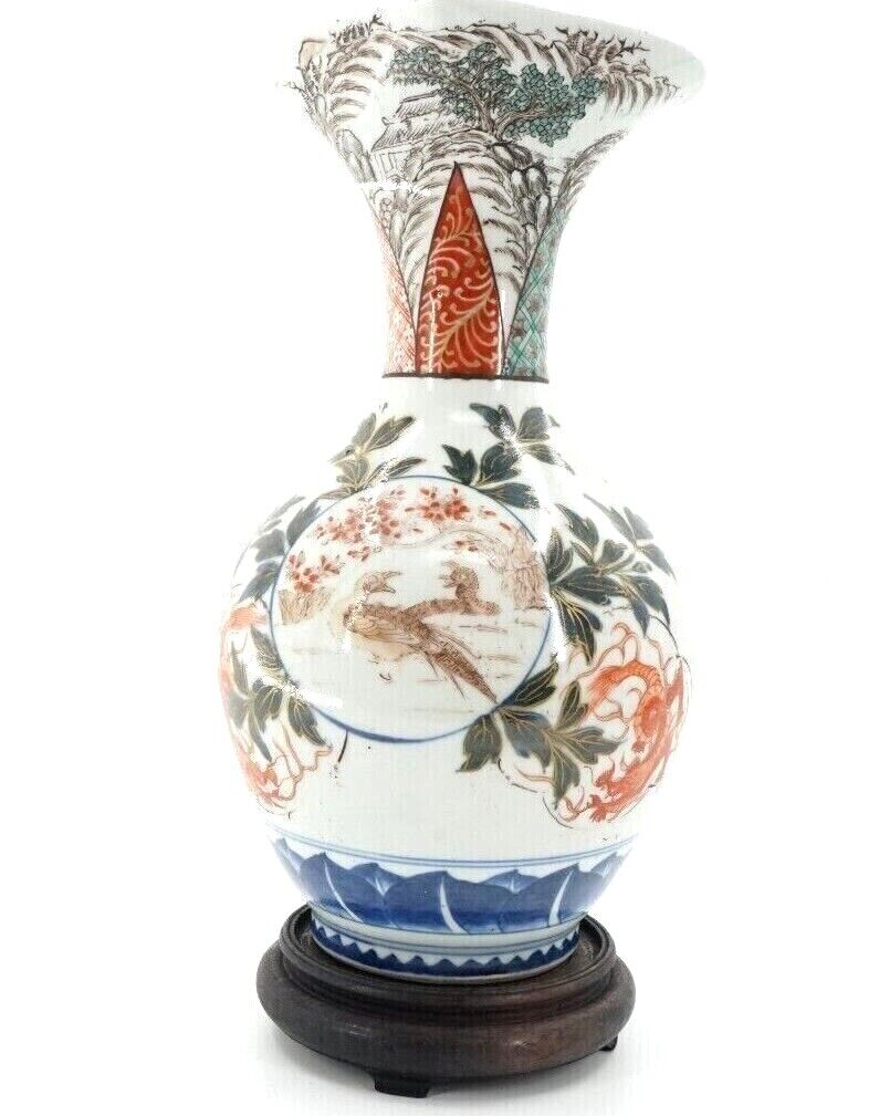 Japanese Edo Imari 18th Century Circa 1700 Pitcher Jug 13 Inches in Height