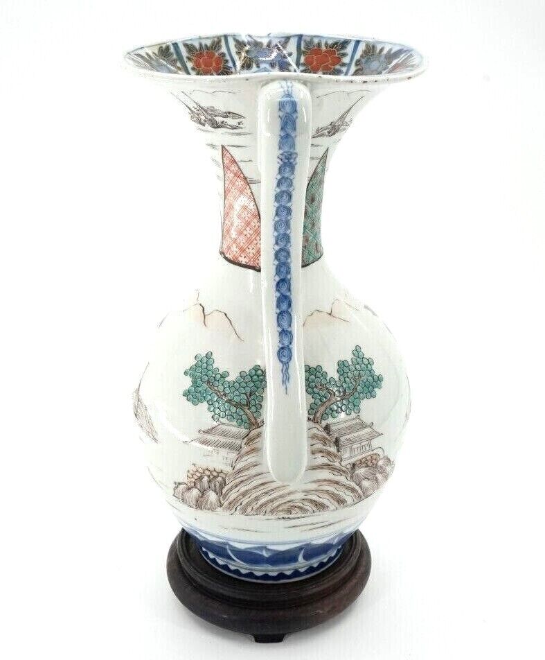 Japanese Edo Imari 18th Century Circa 1700 Pitcher Jug 13 Inches in Height