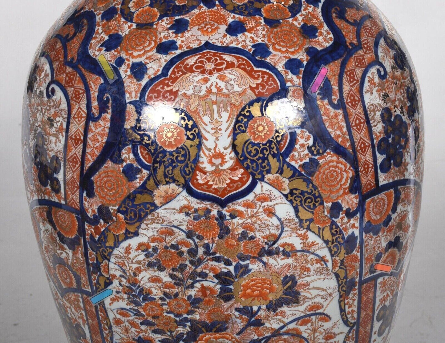 19th Century Japanese Imari Meiji 51 Inch Palace Floor Vase