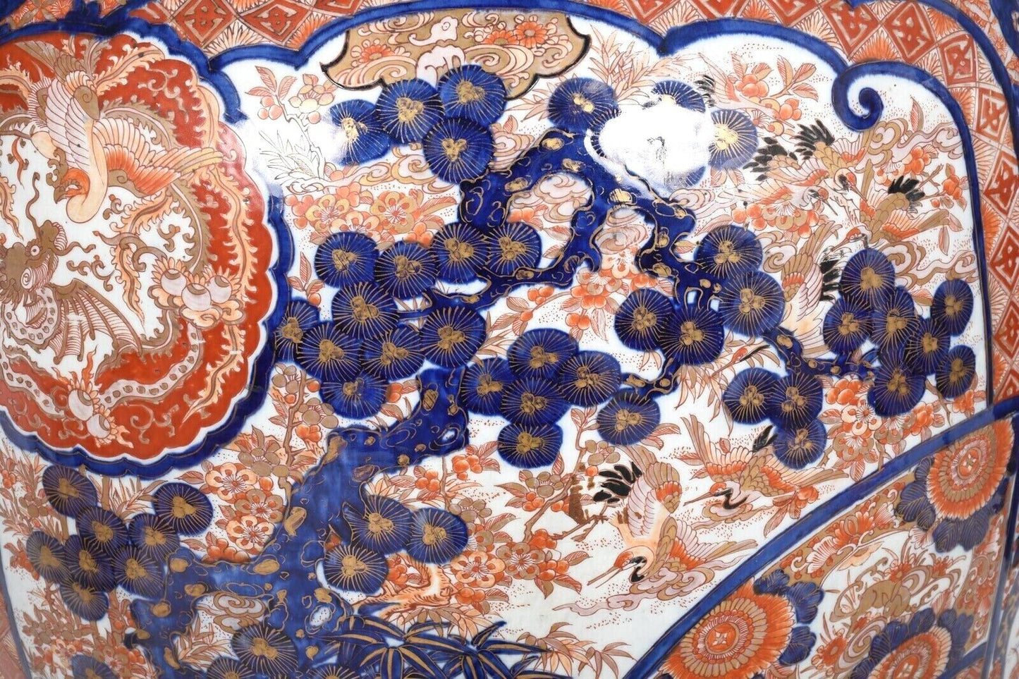 19th Century Japanese Imari Meiji 51 Inch Palace Floor Vase