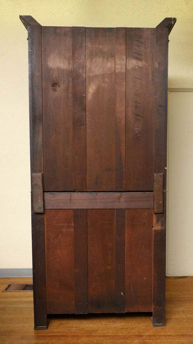 Antique Late 19th Century Burlwood Walnut Accented Drop Front Secretary Desk