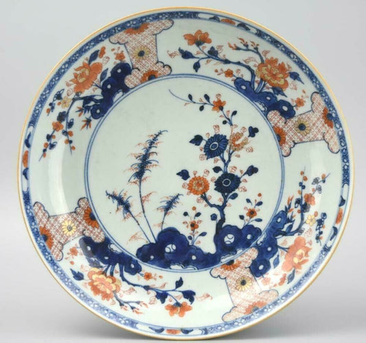 18th Century Kangxi Chinese Imari Export 12 5/8 Inches Charger