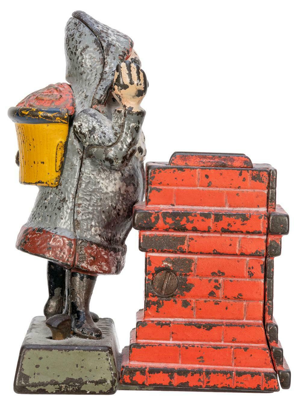 Original Santa at the Chimney Mechanical Bank Shepard Hardware Circa 1890