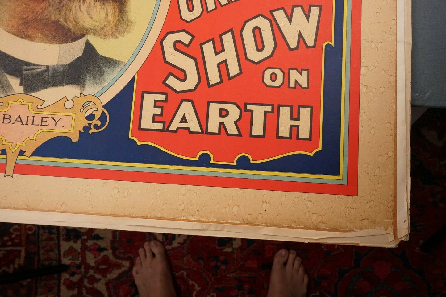 RARE: Original 1897 PT. Barmun & J.A. Bailey Circus Poster By Strobridge