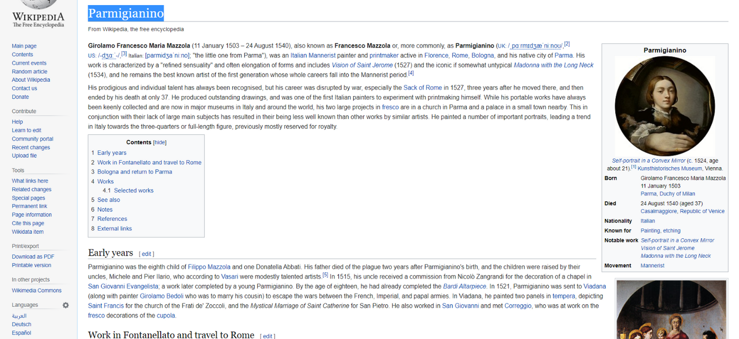 Witches Sabbath Painting After Parmigianino 1503 - 1540 18th century Oil Canvas Restored