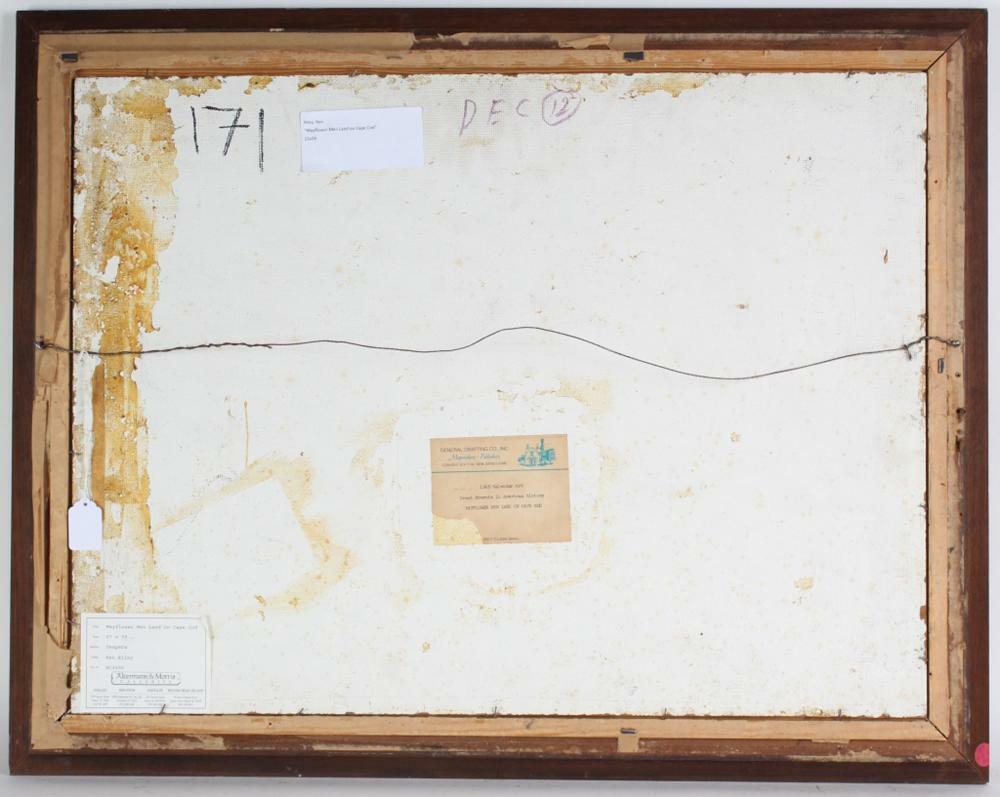 Mayflower Men Land on Cape Cod by Kenneth Riley Original Signed Painting