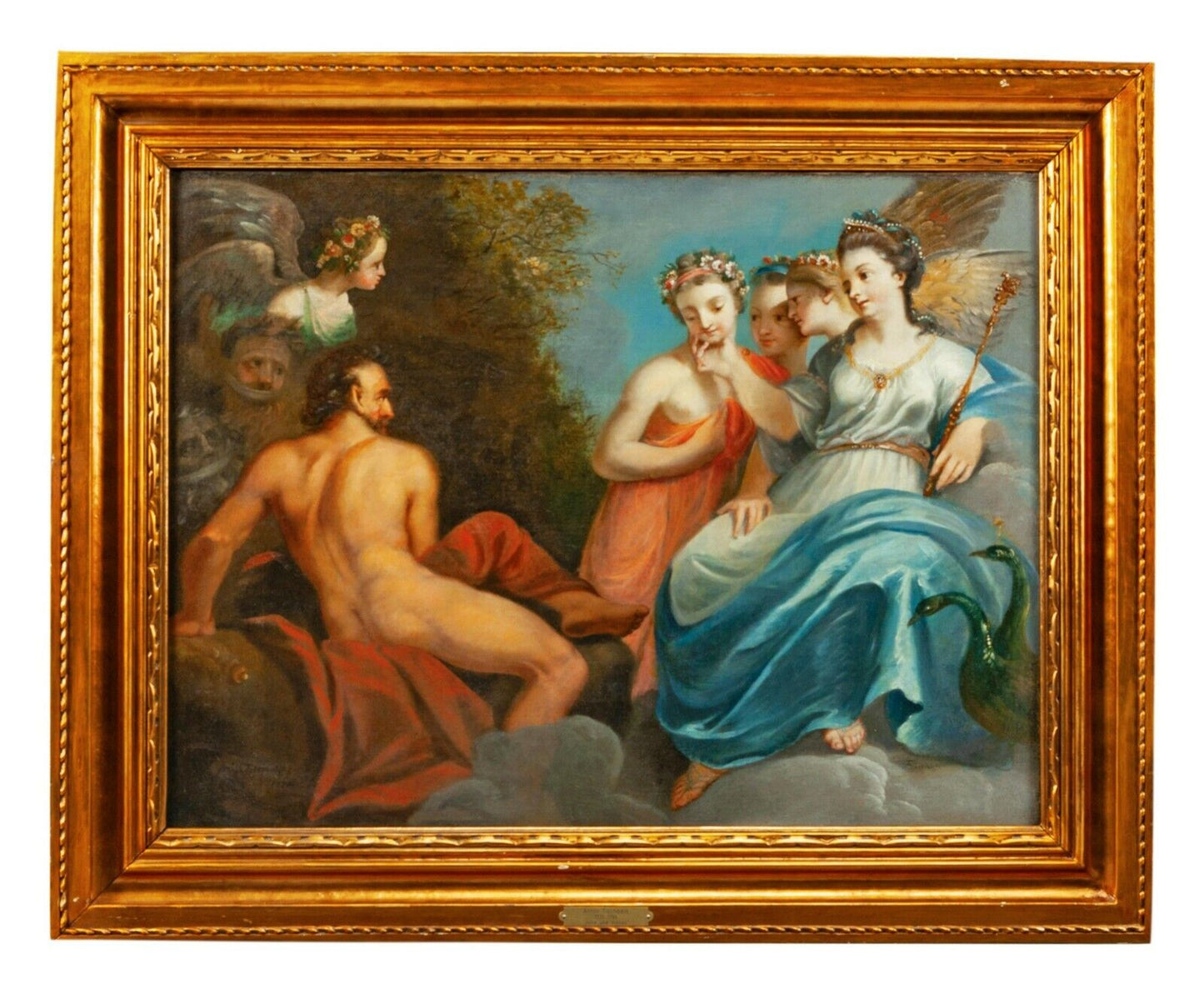 Juno asking Aeolus (Vulcan) to release the winds Oil on Canvas Anton Wilhelm Tischbein German, 1730-1804