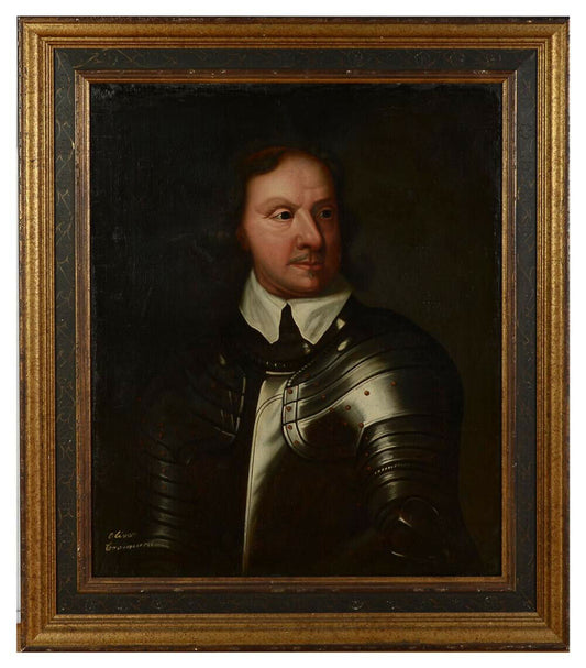 17th / 18C Oliver Cromwell Oil Painting Museum Quality 37.5" x 32.5" Unsigned