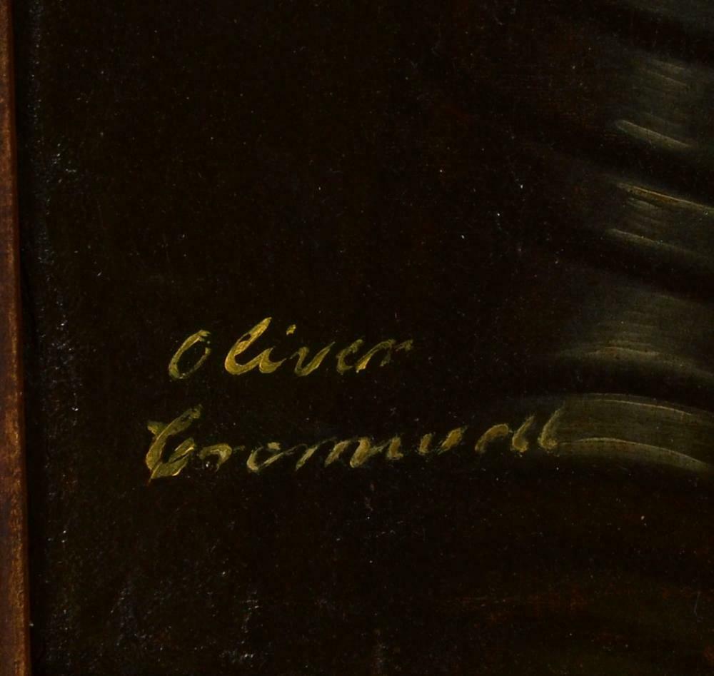 17th / 18C Oliver Cromwell Oil Painting Museum Quality 37.5" x 32.5" Unsigned