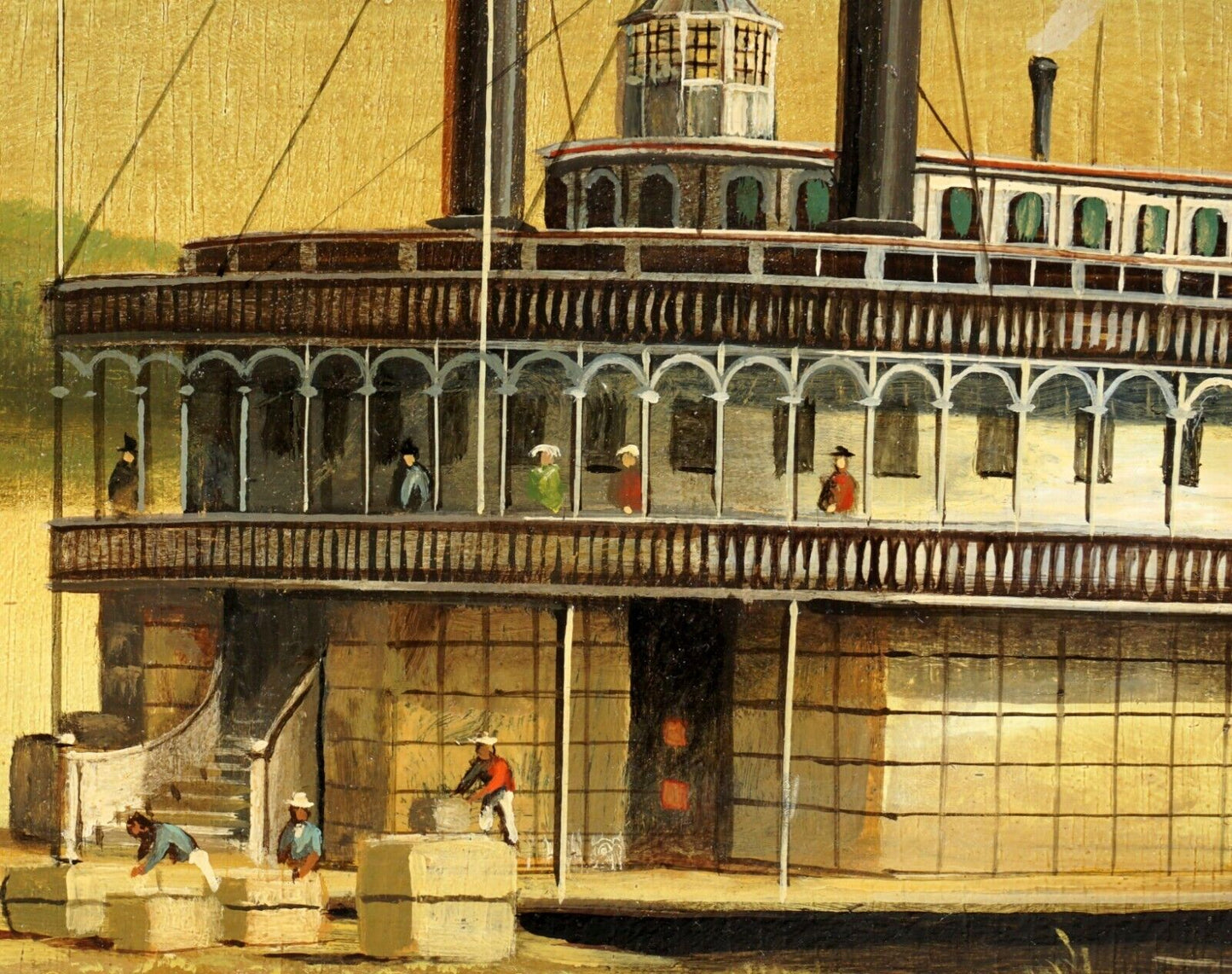 Sidewheel Miss. Steamboat Eclipse Painting By Brian Coole (1939-)