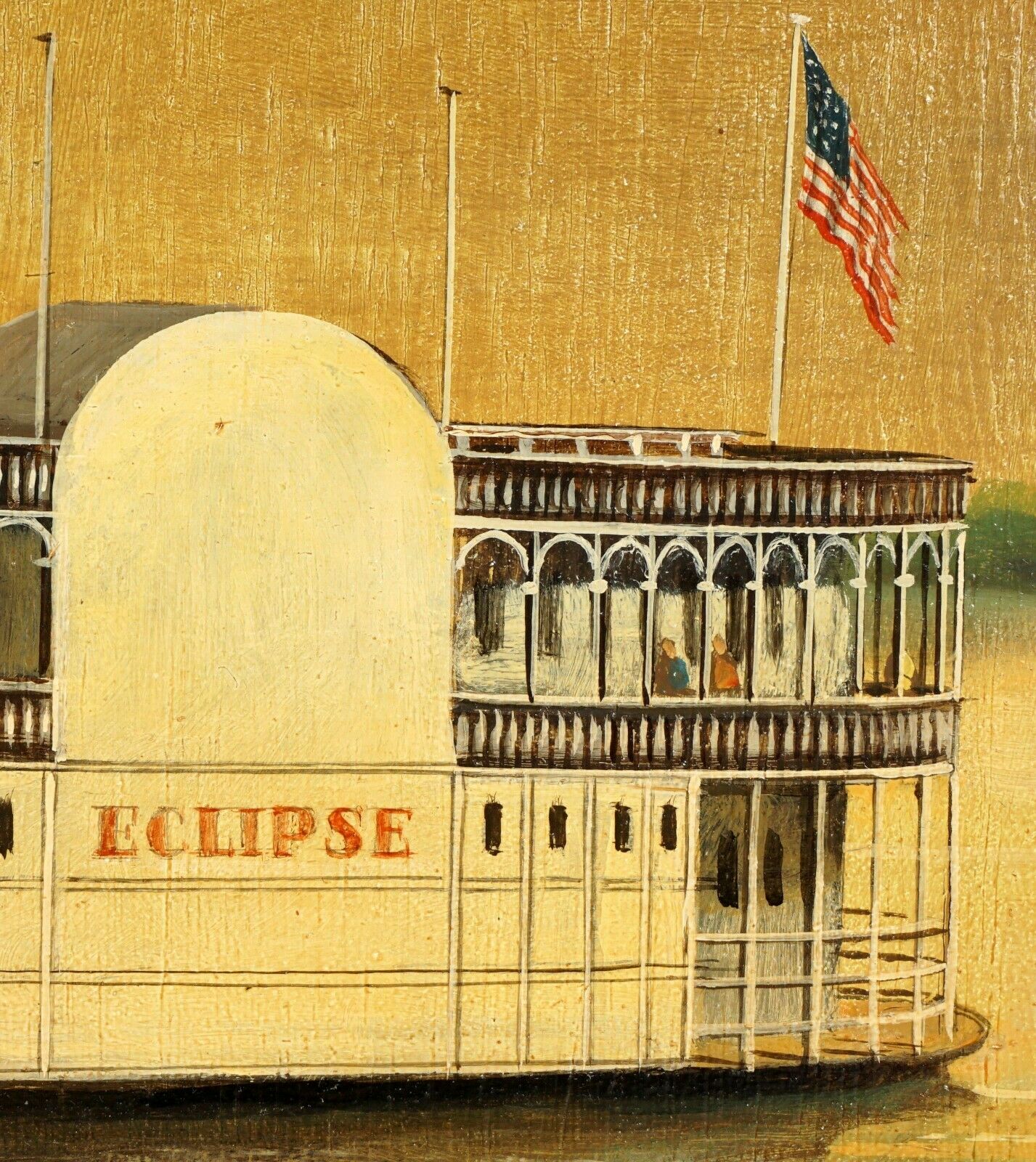 Sidewheel Miss. Steamboat Eclipse Painting By Brian Coole (1939-)