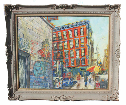 New York City Soho at Crosby St painting by Eleanor Voorhees (American, 20th/21st C.)