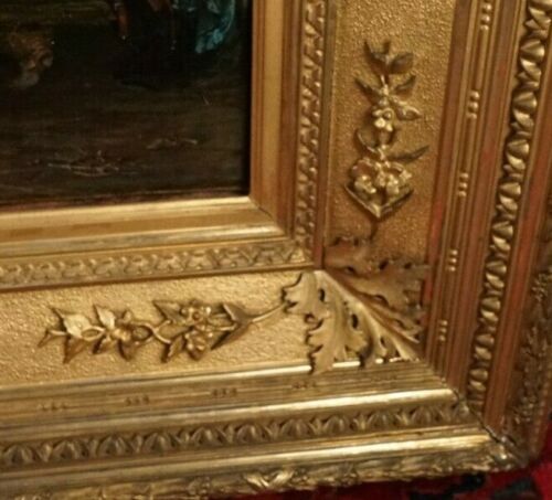 Eduardo Gelli  1852 - 1933 Italian Oil on Canvas "The Song" Tavern Scene Dated 1886