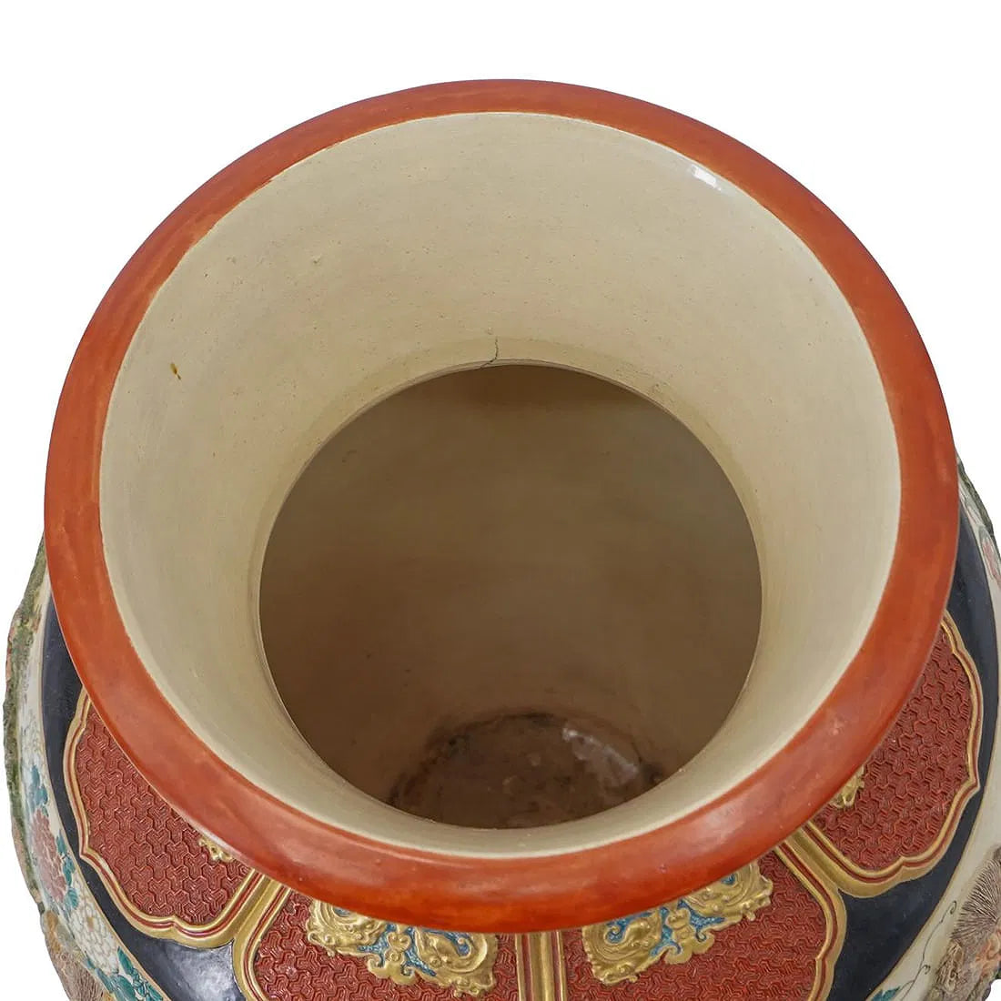 Japanese Satsuma, Kyoto Ware Raised Monkey Vase