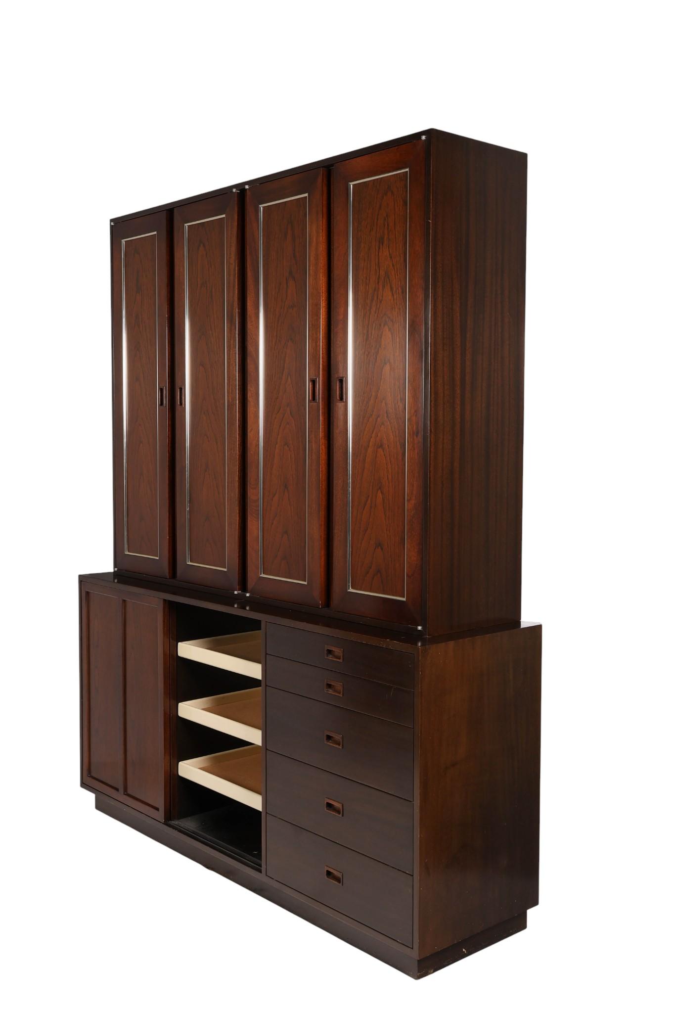 Mid Century Modern Harvey Probber 1922-2003 Two Part Luxury Apparel Cabinet