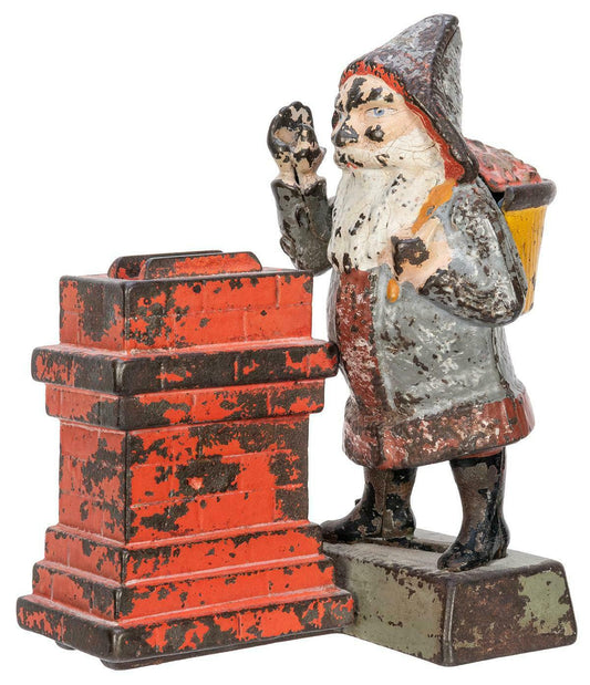 Original Santa at the Chimney Mechanical Bank Shepard Hardware Circa 1890